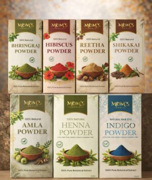 Amla + Reetha + Shikakai + Hibiscus Brahmi + Heena + Indigo Powder